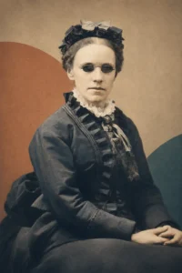 Illustrated portrait of Fannie Crosbie