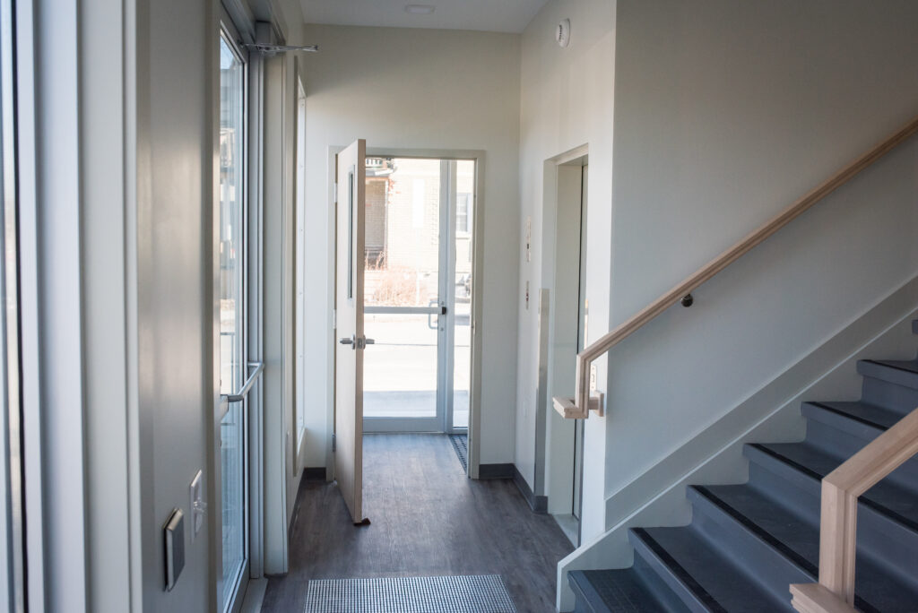 Entrance hallway inside Ottawa Gospel Hall