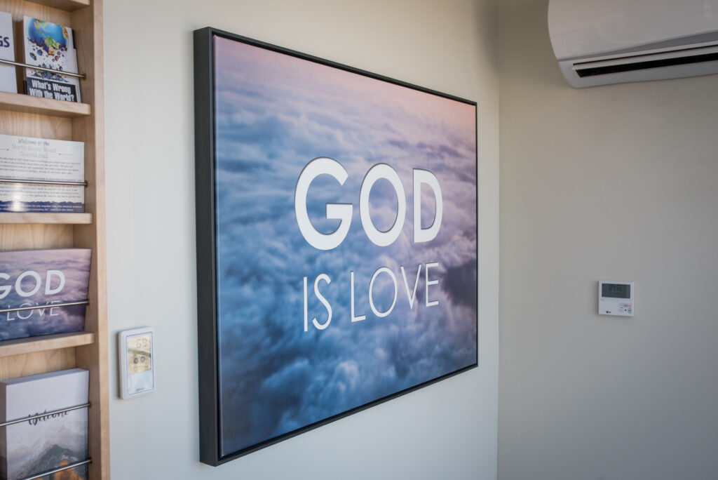 Artwork in entrance hallway